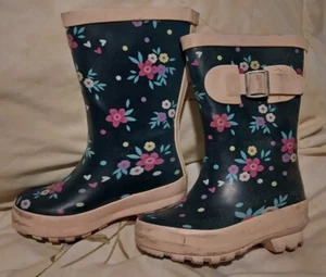 Wonder Nation Rain Boots size 5-6 Girls Novelty rubber farm heavy duty - Picture 1 of 5