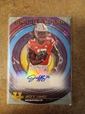 Jeff Simms Nebraska Huskers 2023 Bowman autographed card