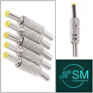 5PCS Quality DC Power Supply Jack Connectors 5.5mm X 2.1mm METAL Male Cable Jack - Picture 1 of 5
