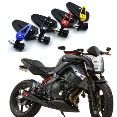 Espejos retrovisores laterales de extremo de manillar de motocicleta de 7/8" para Kawasaki ER-6N/Ninja ZX6R ZX10R Foto 1 de 4