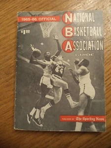 1965 - 1966 NBA SPORTING NEWS OFFICIAL NATIONAL BASKETBALL ASSOCIATION GUIDE  - Picture 1 of 11