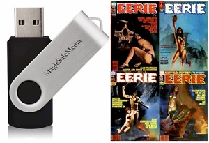 141 Old Issues of Eerie - Comic Horror Thriller Science Sexy Art Magazine on USB - Picture 1 of 13