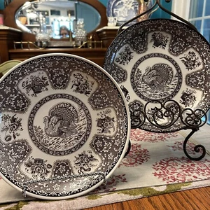 2er Set Spode Festival Turkey 10" flache Servierschalen Pastaschalen - Bild 1 von 9