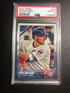 2015 Topps #616 Kris Bryant Close-Up Chicago Cubs RC Rookie PSA 10