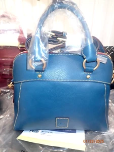 DOONEY & BOURKE FLORENTINE CAMERON SATCHEL DENIM RETAIL $428 - Picture 1 of 24