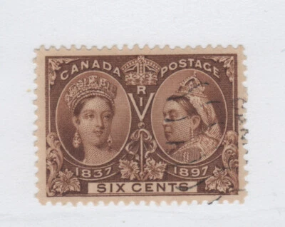 加拿大 #55 VF 二手轻质罐 6 美分禧年 — 第 1/2 张图片