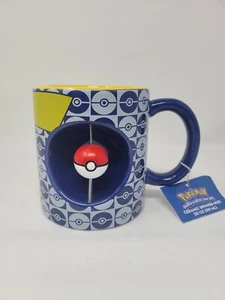 Pokemon Mug Pikachu Ceramic Spinning Pokeball 20oz Nintendo Coffee Cup - Picture 1 of 6