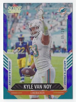 2021 Score Football #35 Kyle Van Noy Artist's Proof Parallel #'d 05/35 - Image 1 of 2