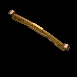 Vtg 1920s Swank Collar Pin Stay Clip Gold Tone B and W Plate Art Deco - Picture 1 of 5