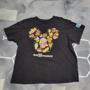 Disney Shirt Erwachsene XL schwarz. Frisst Sammlung. Mickey Mouse Snacks Popcorn - Bild 1 von 4