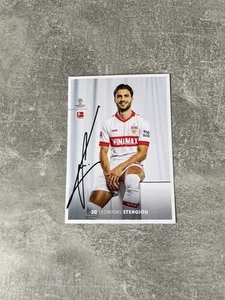 Leonidas Stergiou Handsignierte Autogrammkarte VFB Stuttgart 2024/25 24/25 - Bild 1 von 2
