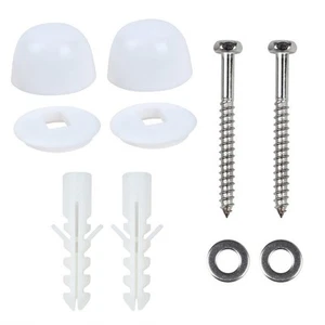 White Floor Fixing Kit for Toilet Pan Bidet Securely Mount Toilet or Bidet - Picture 1 of 12