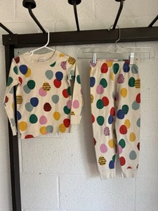 EUC Hanna Andersson Long John Pajamas Easter Egg SIZE 100 US 4 Multicolor - Picture 1 of 9