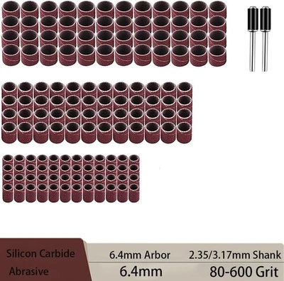 Grinding Wheel Sanding Head Sandpaper Bands Drum Sanders 80-600 Grit For Nail - Image 1 of 4