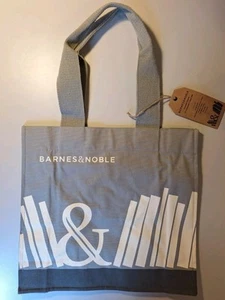 Bolso de Mano Barnes & Noble Gris Lona Libro Natural - Algodón Premium Reutilizable - Imagen 1 de 3