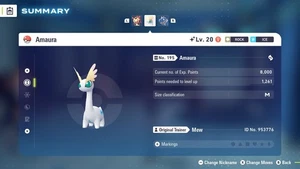 Shiny 6IV Modest Female Amaura Pokémon ZA + Master Ball - Picture 1 of 4