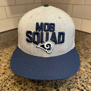 Cappello Berretto Los Angeles Rams My Squad Football Nuova Era 59Fifty 7 3/8 Grigio Lana - Foto 1 di 8