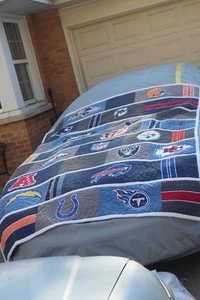 Pottery Barn PB Teen NFL AFC Football Polyester Baumwolle Quilt 67x84 Twin Size - Bild 1 von 7