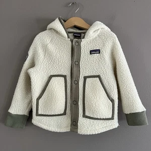 Patagonia Niño Pequeño Retro Pila Chaqueta Con Capucha Polar Bolsillos Talla 2T* - Imagen 1 de 18