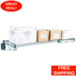 18" x 60" Wall Mount Green Epoxy Wire Shelf Rack Commercial Restaurant Pot NSF - Picture 1 of 12