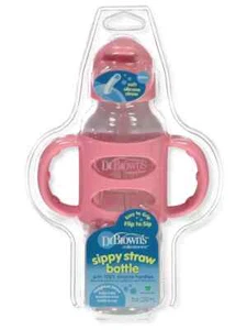 Dr. Brown's Baby Girls' Sippy Straw Bottle - pink, one size - Picture 1 of 1