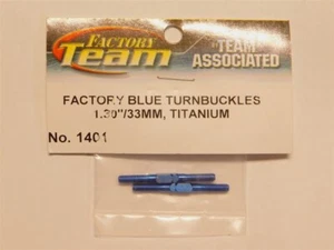 2 AE Team Associated 1401 Factory Blue Turnbuckles 1.3"/33mm Titanium - Picture 1 of 1