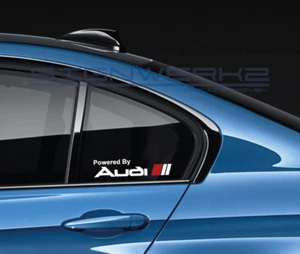 Powered By Audi Decal Sticker logo S5 A4 RS4 RS3 RS TTRS SQ5 Multicolor Pair - Picture 1 of 6