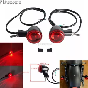 Black Bullet Rear Brake Tail Lights For Harley Sportster XL883 XL1200 1992-2022 - Picture 1 of 8