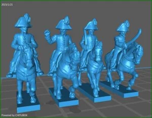 Austrian Generals - 4 Minis - Epic 15 mm Scale - Picture 1 of 1