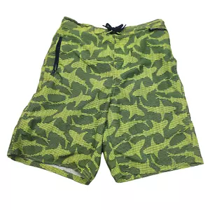 Guanto corpo elastico squalo verde bauli ragazzi medi 10/12 pantaloncini al neon a righe - Foto 1 di 7