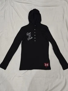 Harley Davidson Women’s Size Medium Double sided rhinestone bling long sleeve - Picture 1 of 10