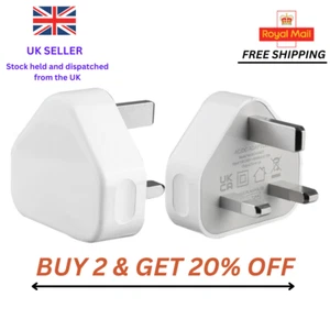 White Mains Plug 13A UK 3 PIN 240V 13AMP Electric Power Socket Adaptor Fused - Picture 1 of 4