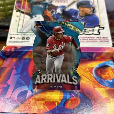 2024 Topps Finest #A-10 Noelvi Marte Arrivals RC Cincinnati Reds Rookie  - Image 1 of 2