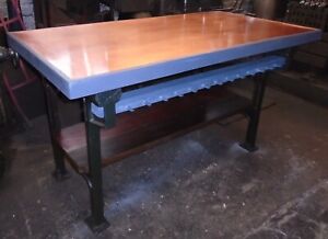 Industrial Upcycled Copper Top Kitchen Island/Table ~ with Cast Iron Base