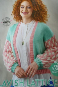 Pattern For 3 Colour Cardigan In D.K yarn.-Sizes 32-50ins - Picture 1 of 2