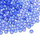 10pcs Resin Bubble Beads, 100g 2.5-3mm Iridescent Glass Beads Sapphire Blue