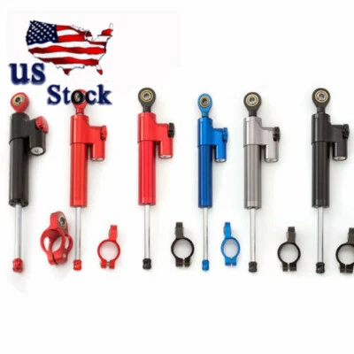 CNC Motorcycle Steering Stabilizer Damper For KAWASAKI HONDA BMW SUZUKI Yamaha - Image 1 of 4