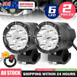 2PCS LED Motorcycle Headlight Spot Light Waterproof Driving Fog Spotlight Lamp - Picture 1 of 10