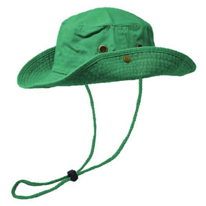 Unisex Summer Boonie Bucket Hat Cap 100% Cotton Sun Hunting Fish Safari Military
