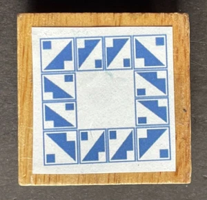 Mini Geometrische Sequenz Puzzle Schild Symbol Rahmen Muster 7 Holz Stempel - Bild 1 von 2