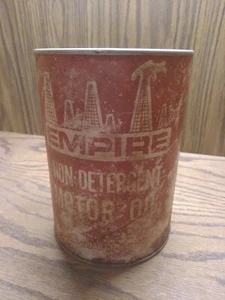 Vintage Empire Brand One Quart Fibre Oil Can - Picture 1 of 9
