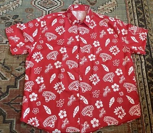 LANCASTER BARNSTORMERS Red/White Hawaiian Short Sleeve Button XXL - Picture 1 of 5