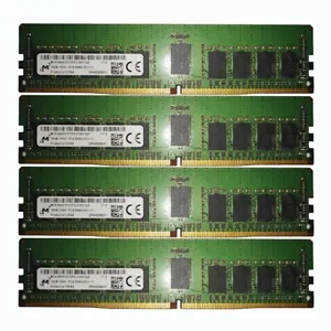 For 4x16GB Micron 1Rx4 PC4-21300 DDR4 2666Mhz 288Pin DIMM ECC SERVER Memory RAM& - Picture 1 of 5