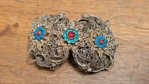 Traje de filigrana Biedermeier de ensueño plata hebilla de flor hebilla Dachau - Imagen 1 de 3