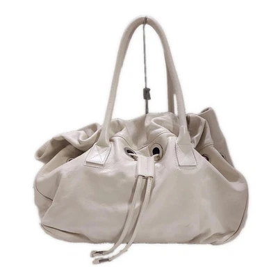 Autêntica bolsa de ombro de couro creme SONIARYKIEL - Imagem 1 de 4