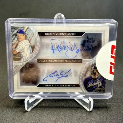 2020 Topps Five Star Robin Yount/Christian Yelich Dual Auto 3/5 Brewers - Image 1 of 3