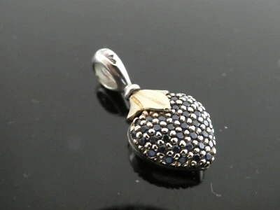 Colgante de corazón Lagos Arcadian de oro amarillo de 18 quilates y plata de ley 925 Foto 1 de 4