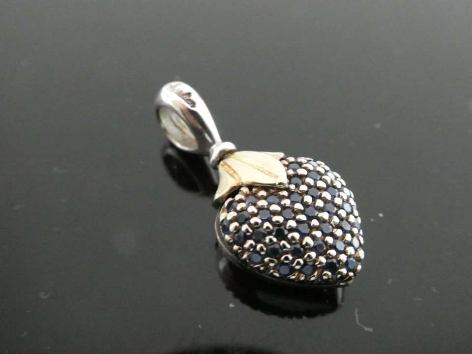 Colgante de corazón Lagos Arcadian de oro amarillo de 18 quilates y plata de ley 925 Foto 1 de 4