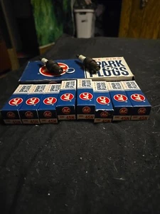 (8) AC 45N Fire Ring Star Tipped Spark Plugs 348 409 Made & Boxed 1968 OEM - Picture 1 of 9