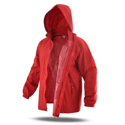 Rain Jacket Waterproof Hooded Light Weight Windbreaker - Image 1 of 4